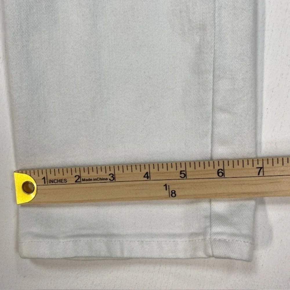 Lauren Ralph Lauren‎ Premier Straight Crop Jeans Womens 8 White Denim Pants